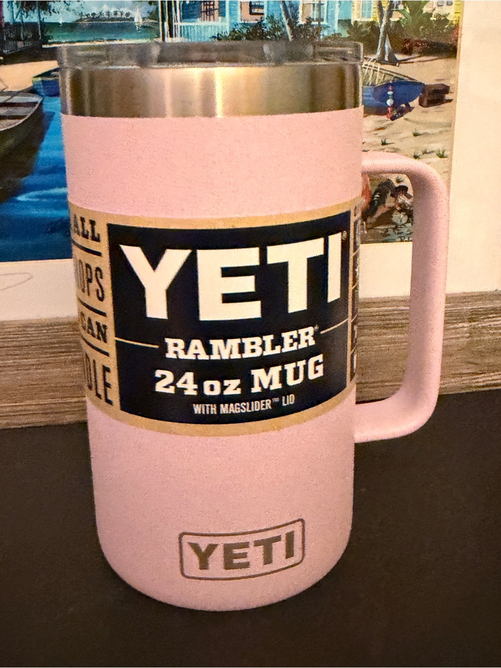 YETI Rambler 24 oz Mug in Cherry Blossom Pink Retired - Textured